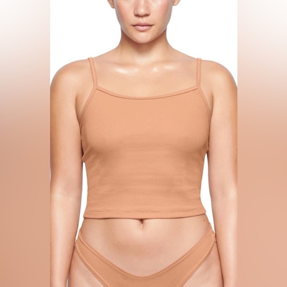 NWT Skims Cotton Rib Camisole In Color Sedona